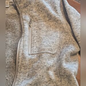 Calvin Klein Full Zip Heather Gray Knit Jacket Women's Small